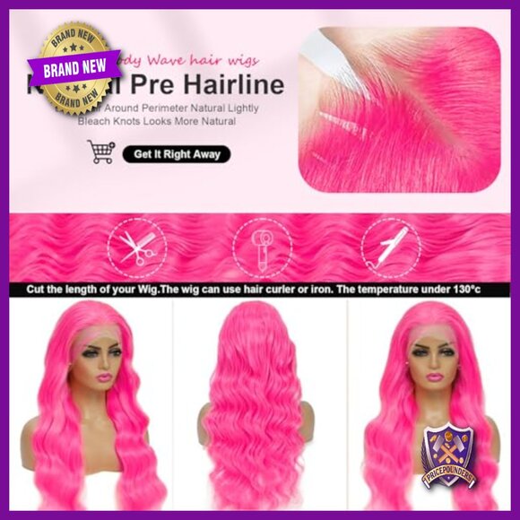 24 Inch Body Wave Lace Front Wig Human Hair 200 Density Pre Plucked main image 5